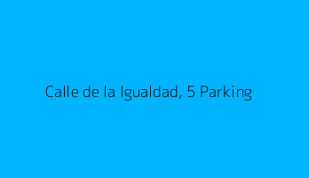 Calle de la Igualdad, 5 Parking